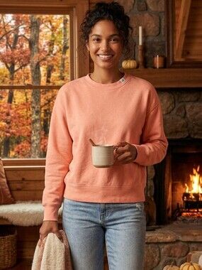 American Eagle Outfitters Peach Pullover Sweatshirt